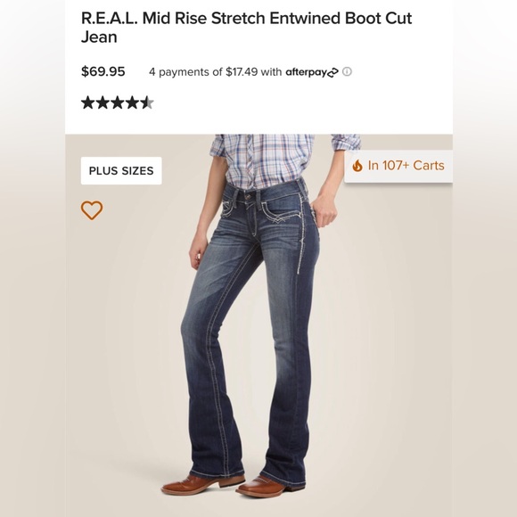 Ariat R.E.AL. Denim Mid-rise Bootcut Jeans - Picture 1 of 8